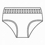 Underwear Outline Icon Panties Thin Lingerie Line Female Icons Editor Open Woman Style Stock sketch template