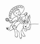 Donkey Coloring Mexican Baby Ride Pages Boy Riding Color Jesus Drawing Getdrawings Getcolorings Sunny Luna sketch template