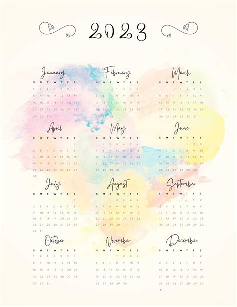 year   glance calendar  uae holidays  printable