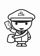 Postman Coloring Pages Choose Board sketch template