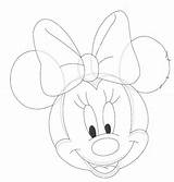 Minnie Mouse Face Clipart Coloring Pages Library Moldes Draw sketch template