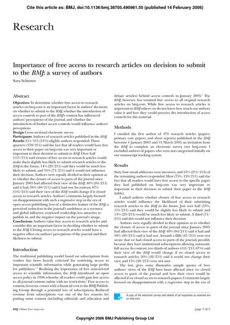 importance   access  research articles  decision  submit