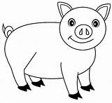 Pig Cartoon Coloring Pages Cute Kids Visit Smile Printable Pigs sketch template