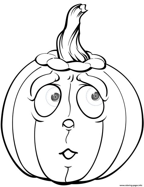 scared pumpkin halloween coloring page printable