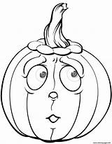 Coloring Halloween Pages Pumpkin Scared Printable Print Pumpkins Drawing Categories sketch template