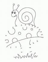 Dots Connect Numbers 30 Dot Coloring Worksheets Printable Pages 20 Number Mushroom Math Kids Snail Join Creation Worksheet Clipart Color sketch template