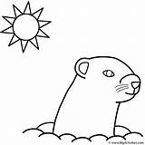 Groundhog Coloring Pages Groundhogs Search Print Again Bar Case Looking Don Use Find sketch template