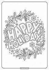 Holidays sketch template