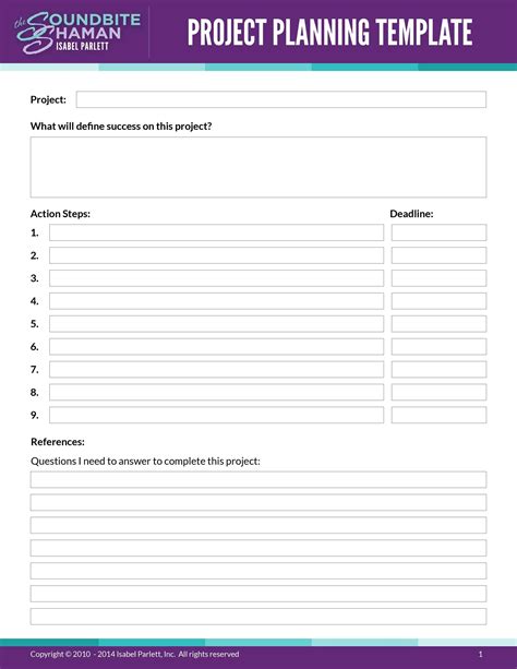 professional project plan templates excel word  templatelab