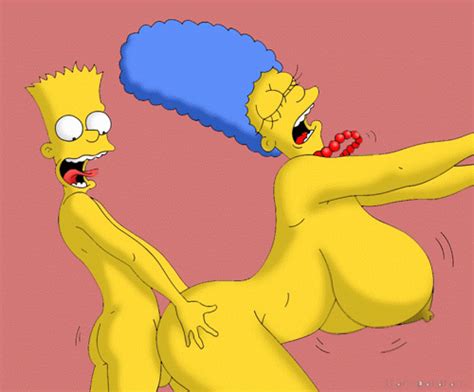 xbooru animated bart simpson marge simpson mother and son the simpsons yellow skin 153249
