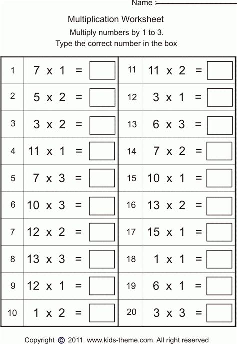 printable multiplication sheets  grade  printable multiplication