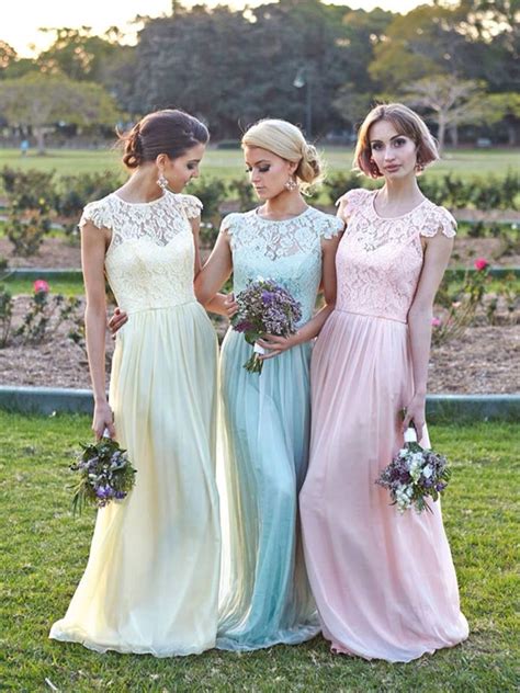 beautiful bridesmaids dresses pastel bridesmaid dresses lace bridesmaid dresses long