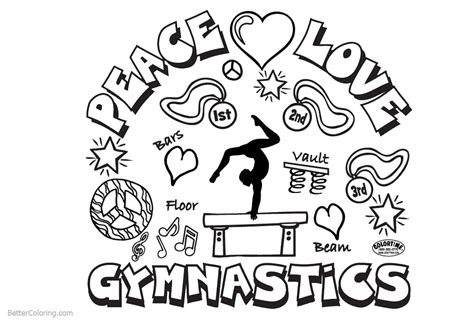 printable gymnastics coloring pages printable world holiday