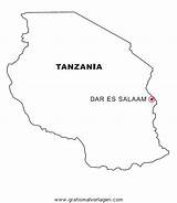 Tanzania sketch template