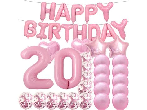Sweet 20th Birthday Decorations Party Suppliespink Number 20 Etsy