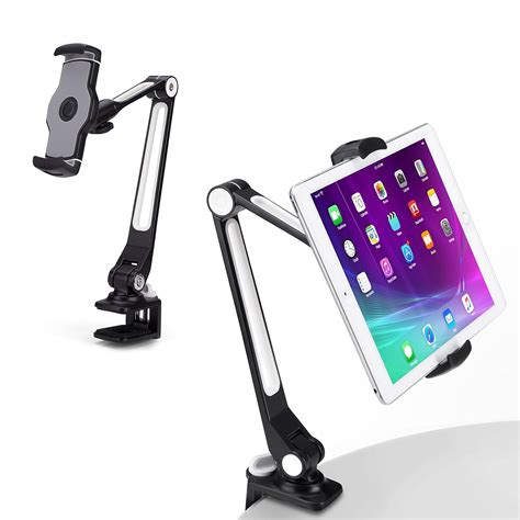 abovetek ipad stands long arm desk bed clamp tablet stand swivel holder mount  ebay