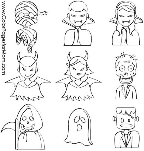 coloring pages  adults halloween monsters coloring page