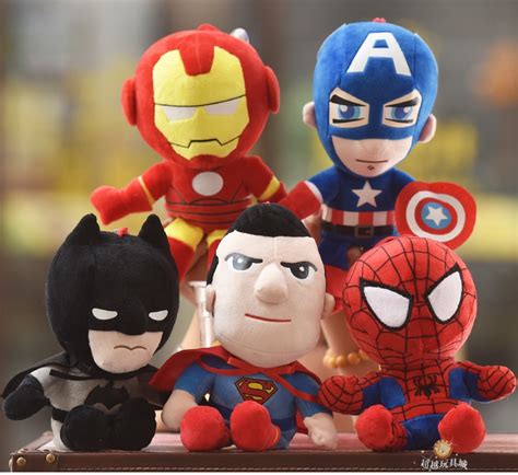 1pc 28cm Captain America Iron Man Spider Man Superman Batman Plush Doll