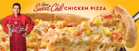 news papa john s new sweet chili chicken pizza brand eating