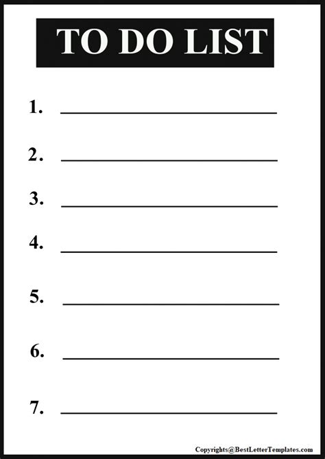 list  letter templates