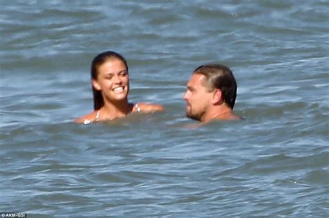leonardo dicaprio confirms romance with nina agdal with beach pda daily mail online