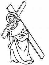 Jesus Christ Drawing Cross Coloring Stained Glass Pages Getcolorings Clipartmag Printable Color sketch template