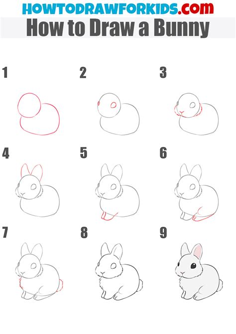 draw  bunny easy drawing tutorial  kids