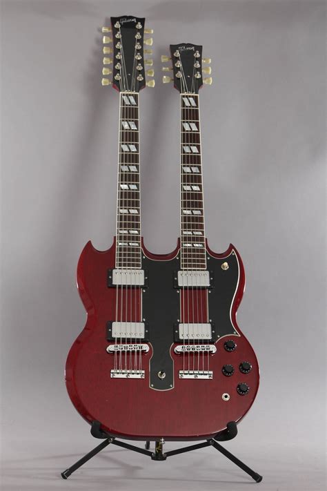 gibson custom shop eds  sg double neck heritage cherry electr guitar chimp