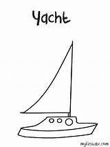 Coloring Yacht Pages Clipart Color Popular Kids Library Coloringhome sketch template