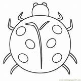 Ladybug Coloring Ladybugs Insects Pages Printable Stencils Print Color sketch template