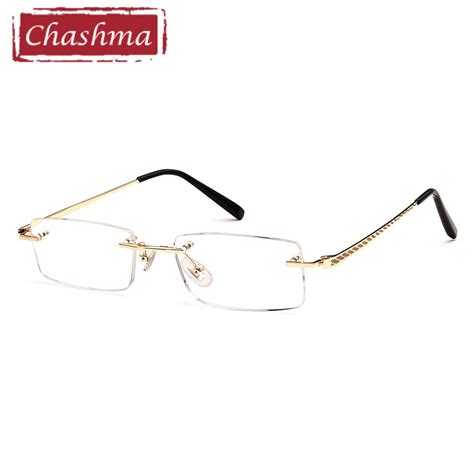 chashma brand small women and men eyeglasses quality rimless designer