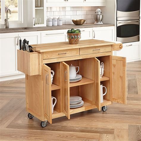 kitchen cart island breakfast bar table rolling storage drawers shelves