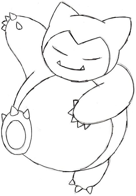 snorlax sketch coloring page  printable coloring pages  kids