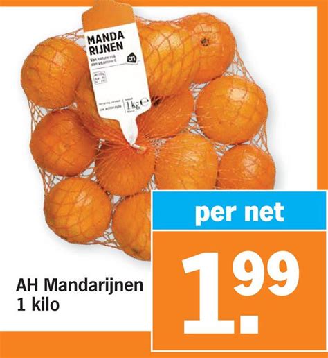 ah mandarijnen  kilo aanbieding bij albert heijn