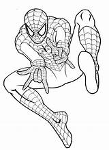 Spiderman Coloring Pages Boys Printable Jump Via sketch template