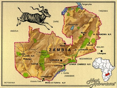 map  africa zambia  maps