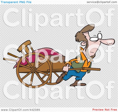 royalty  rf clip art illustration   cartoon amish man pulling