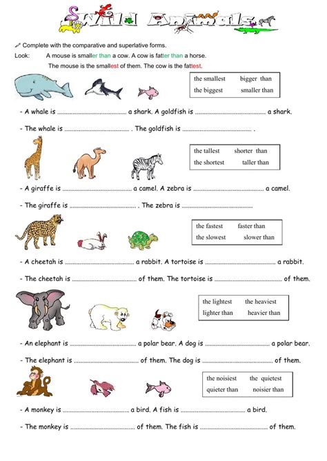 comparatives and superlatives online pdf worksheet