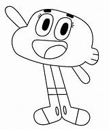 Gumball Coloring Amazing Pages Drawing Draw Darwin Cartoon Network Drawings Printable Line Color Small Getcolorings Disney Channel Kolay Getdrawings Kids sketch template