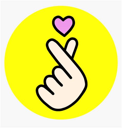 korean finger heart emoji hd png  kindpng