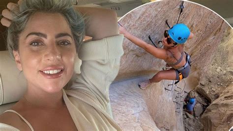 Lady Gaga Shows Off Strength As She Goes Rock Climbing In Hard Hat And