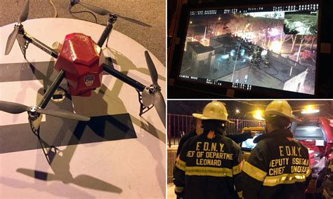 fdny  drone   responders fight   alarm blaze