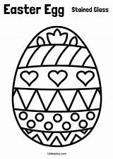 123kidsfun Stained Crafts Eggs sketch template