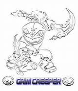 Grim Coloring Creeper Skylanders Swap Force Pages Kids sketch template