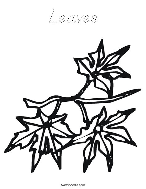 leaves coloring page dnealian twisty noodle