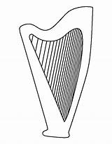 Harp Printable Template Pattern Clipart Outline Stencils Music Patternuniverse Use Drawing Patterns Musical Webstockreview Ireland Instruments Terms Cut Shape Choose sketch template