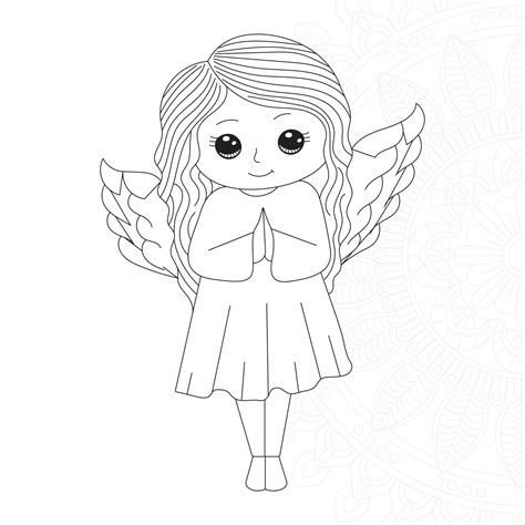 doll coloring pages  kids  vector art  vecteezy