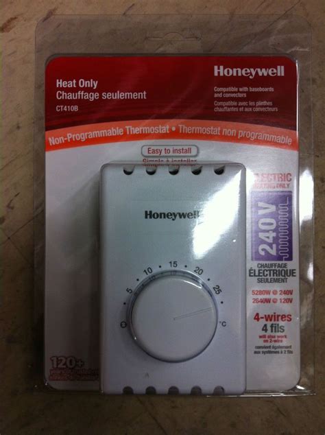 honeywell ctb manual white premium baseboard thermostat  volt chauffante baseboards