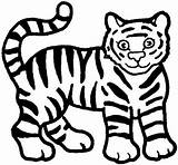 Tiger Coloring Pages Kids Animal Printable Sheet Colouring Toddlers Gif Happy sketch template