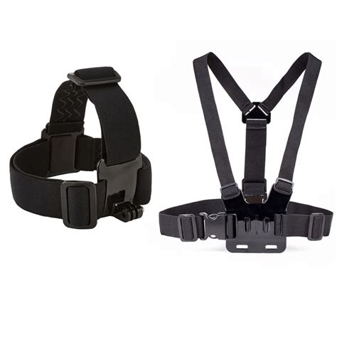 chest head belt mount  gopro hero   accessories set sjcam sj action sport camera